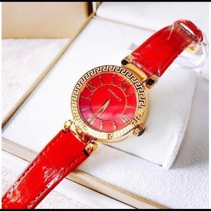 Versace Red Dial Ladies Watch